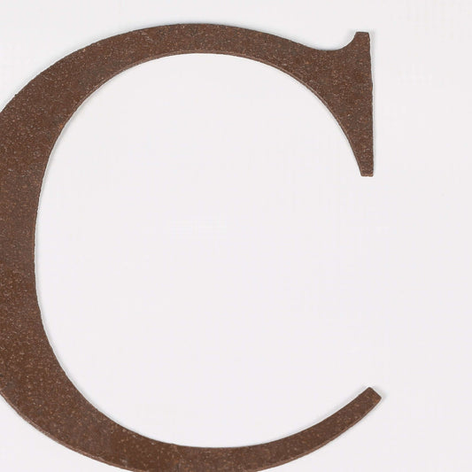 6" Rustic Iron Decorative Letter - C