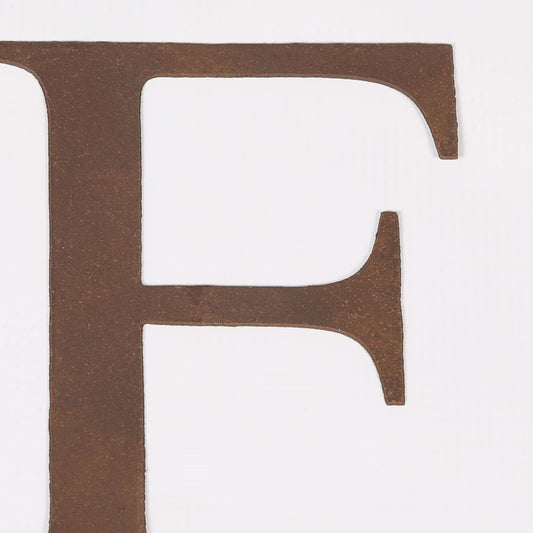 6" Rustic Iron Letter - F
