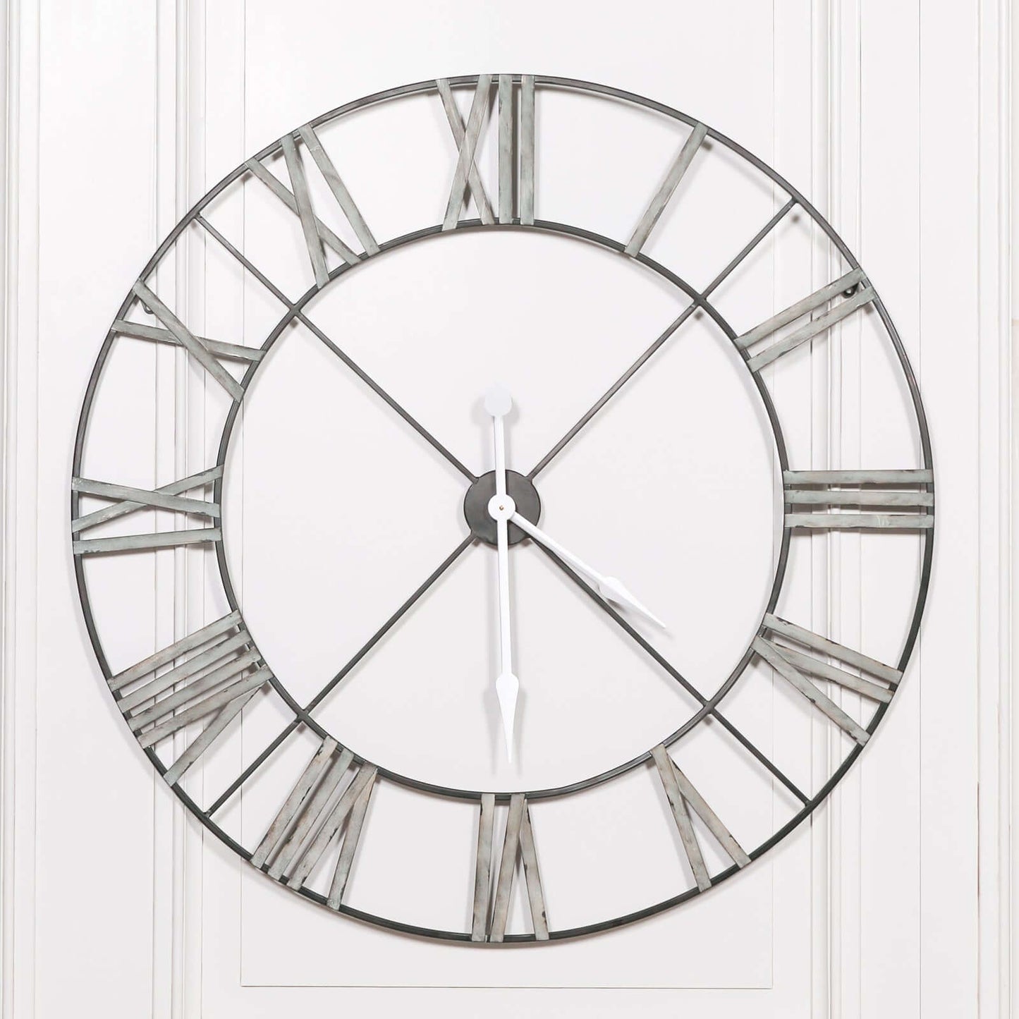 Extra Large 110cm Vintage Metal Wall Clock