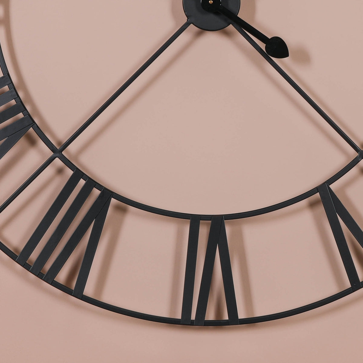 Extra Large 110cm Black Metal Wall Clock