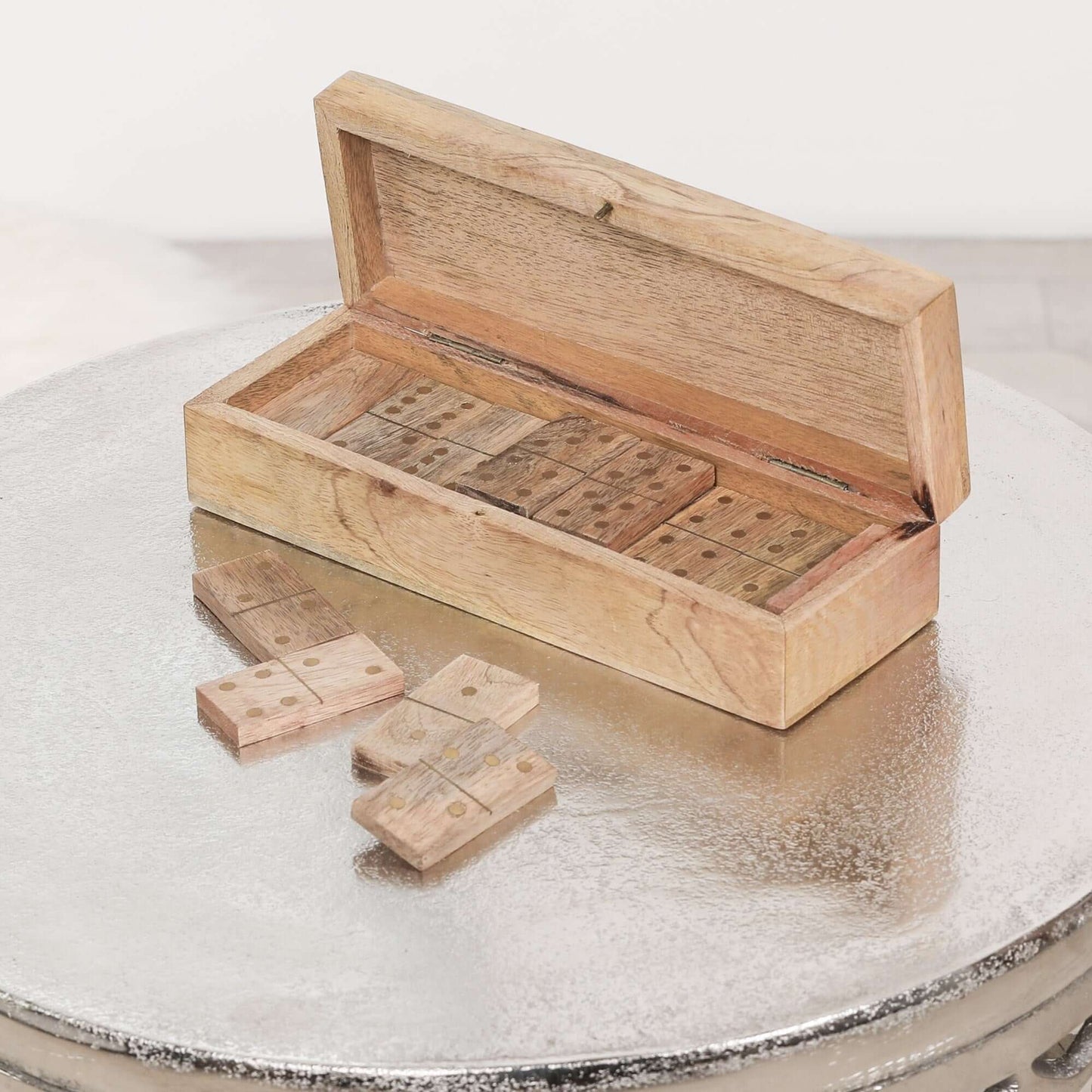 Handcrafted Rustic Wooden Traditional Domino Set