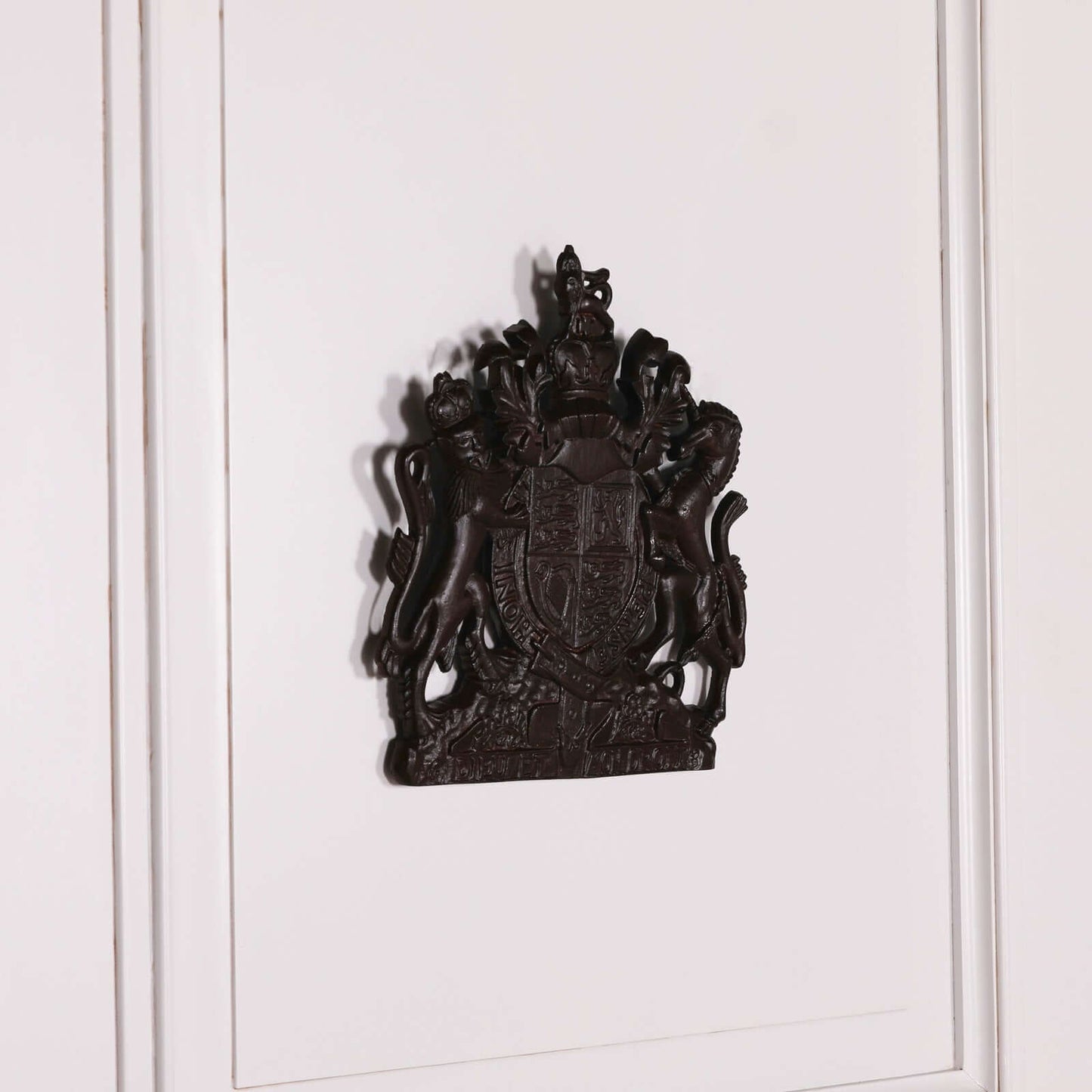 Rustic Iron Style 37cm Cast Metal Coat of Arms