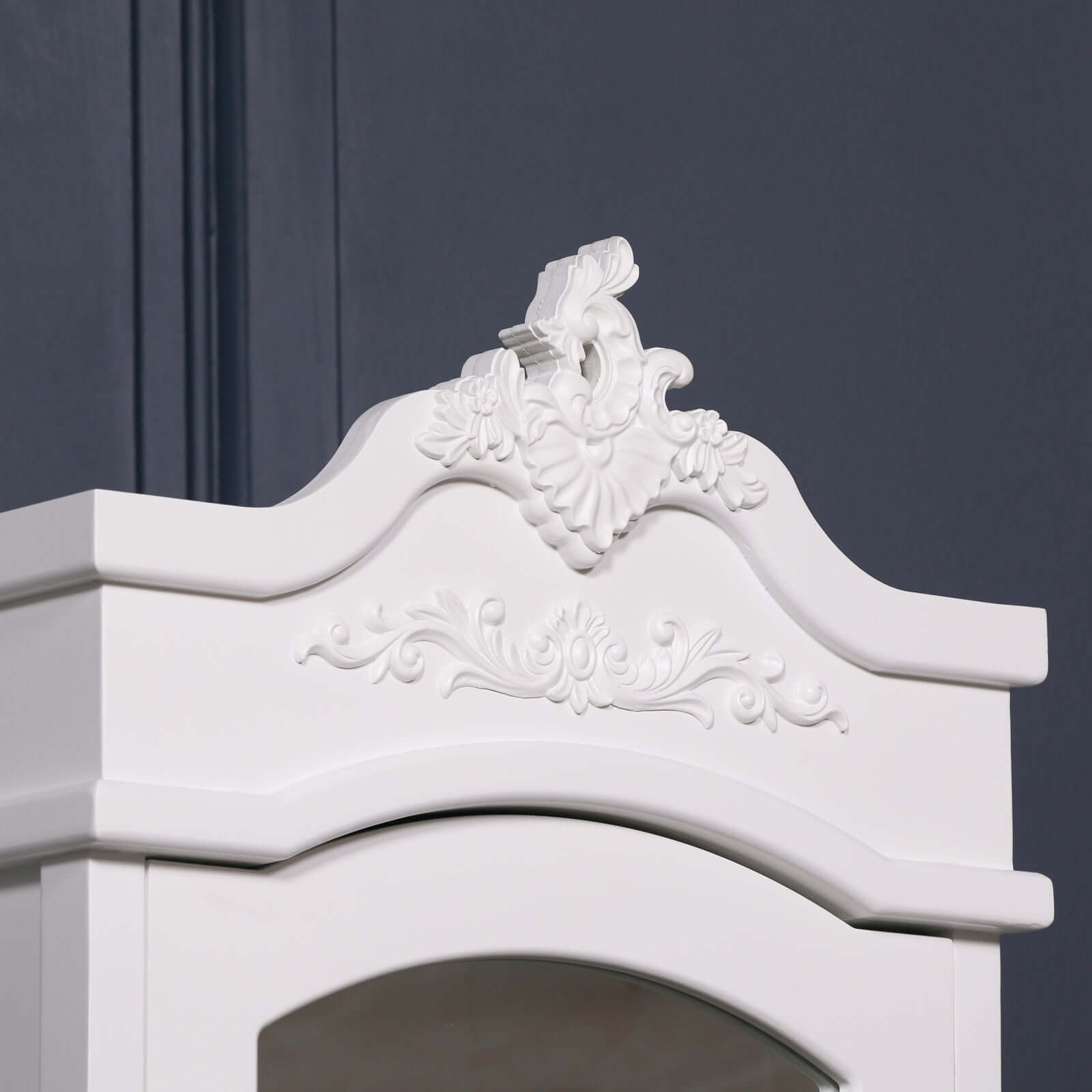 French White Armoire with Drawers