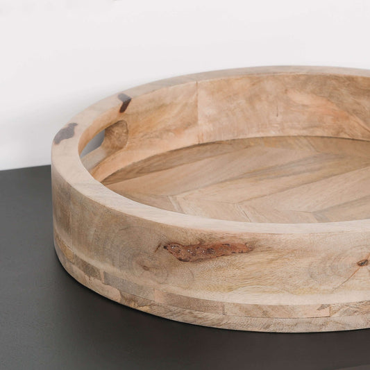 Round 30cm Wooden Tray
