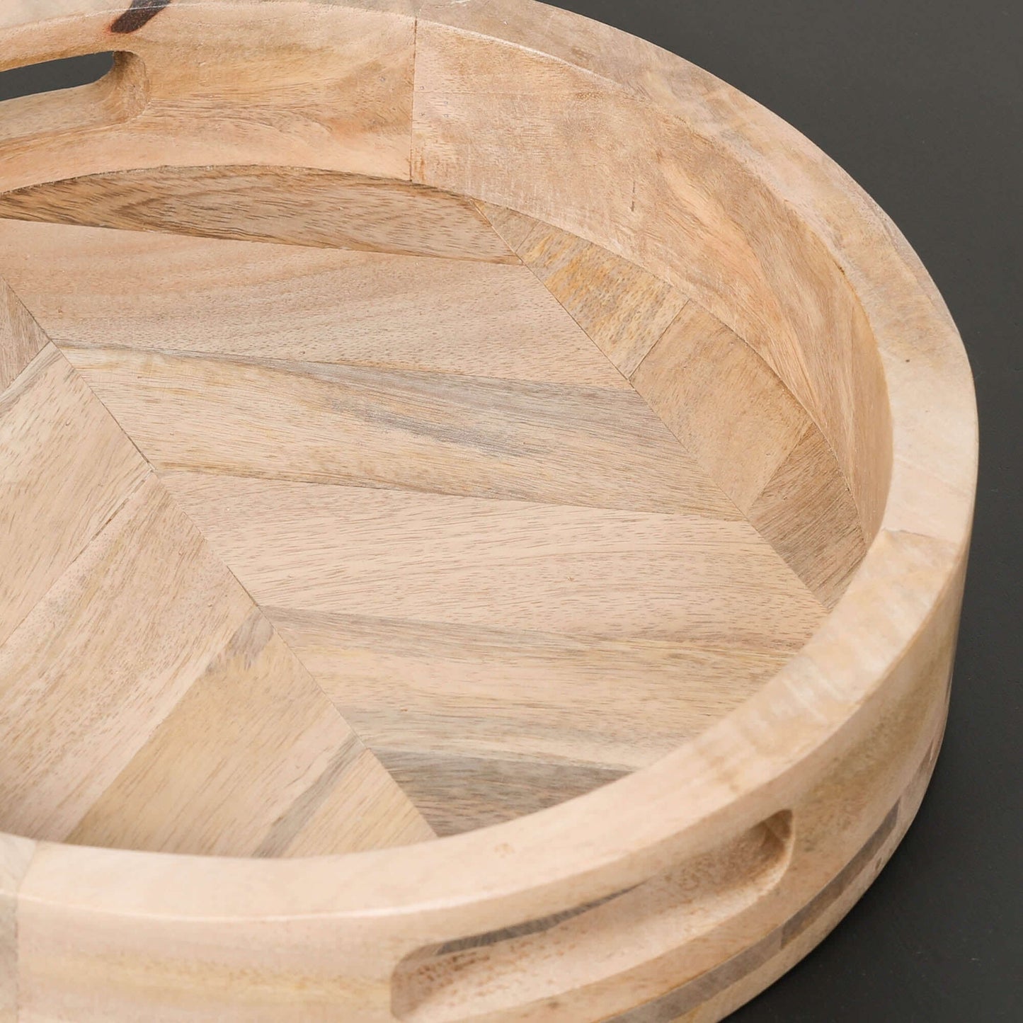 Round 30cm Wooden Tray