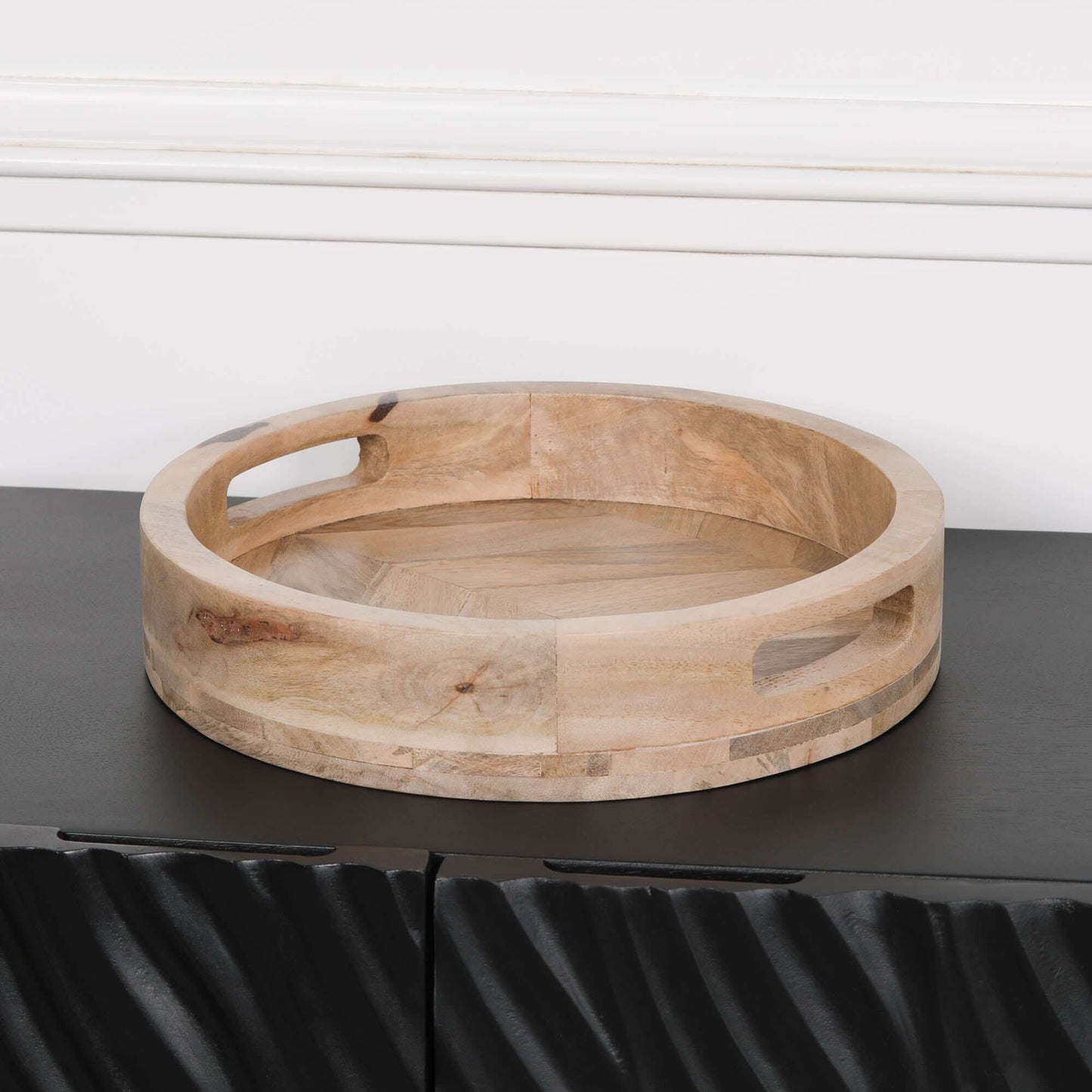Round 30cm Wooden Tray