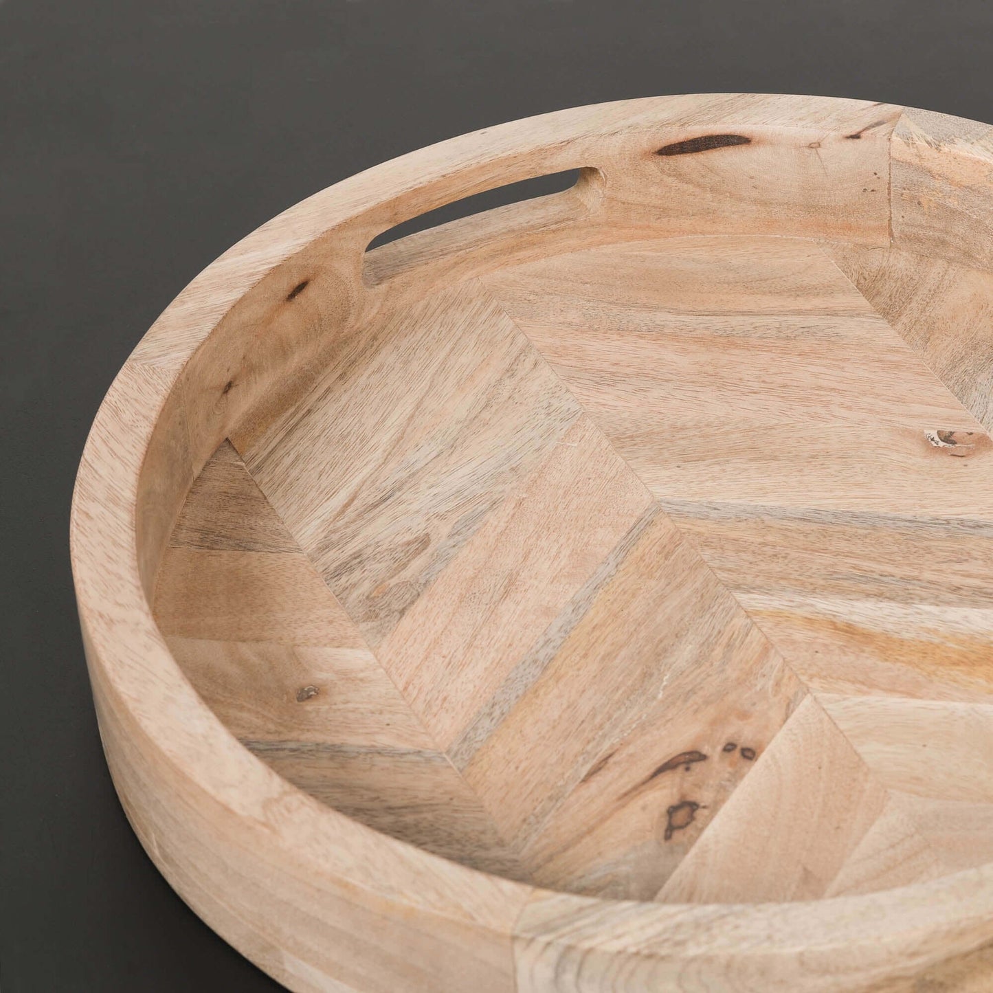 Round 40cm Wooden Tray