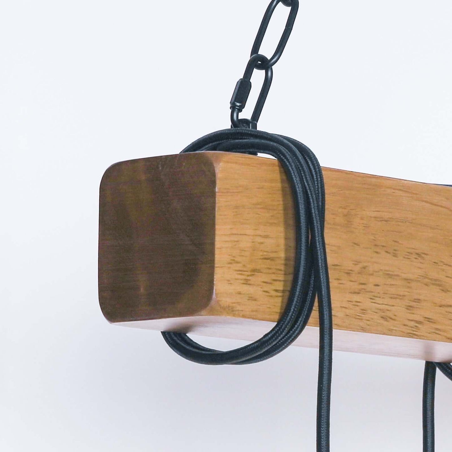 Wooden Pendant Ceiling Light Industrial Rustic Style Hanging Bulbs