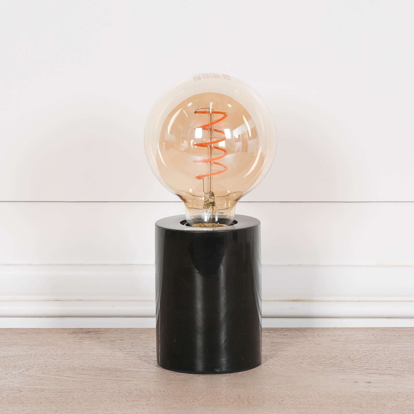 Industrial Style Table Lamp with Black Marble Base
