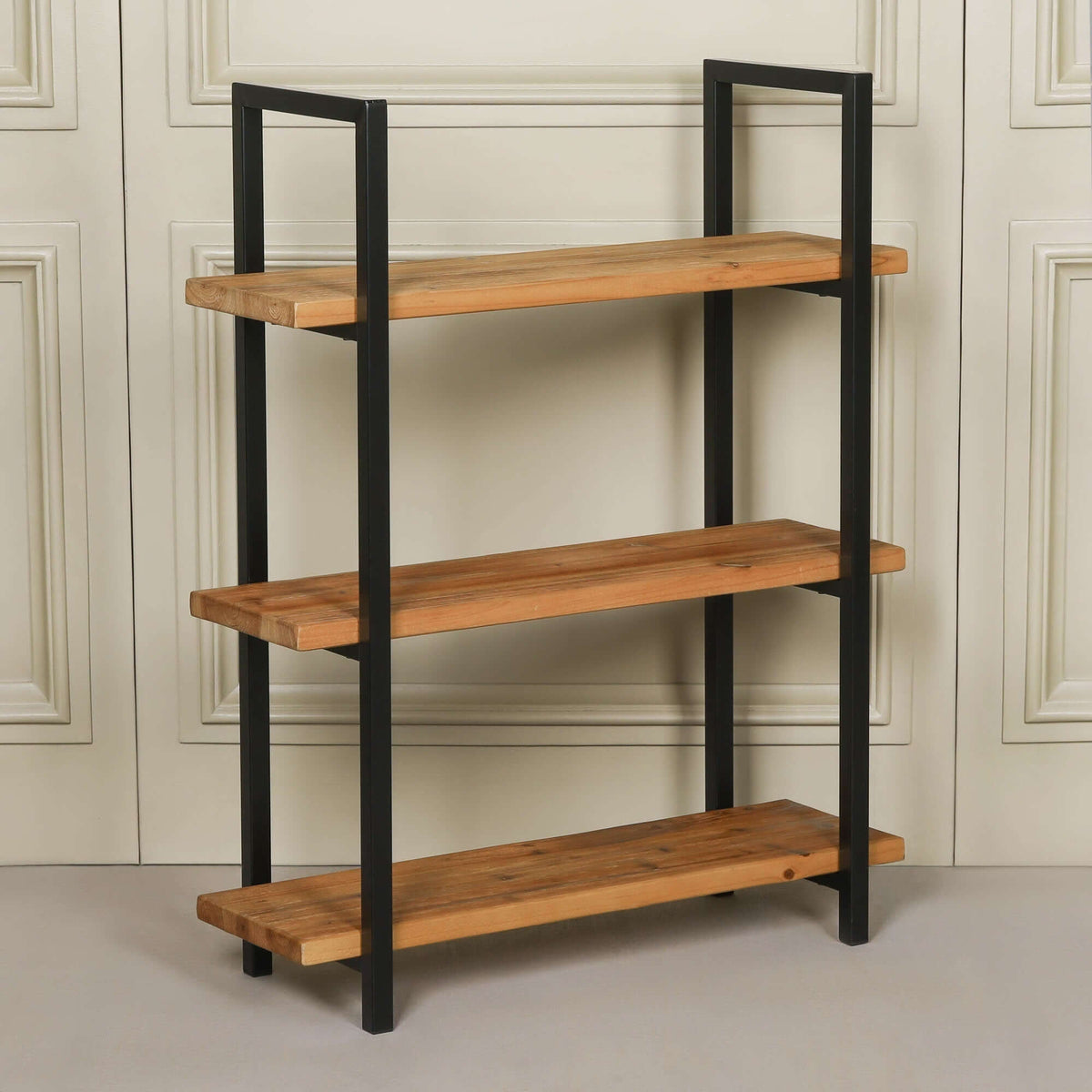 Rustic Wooden Industrial 3 Tier Bookcase Shelving