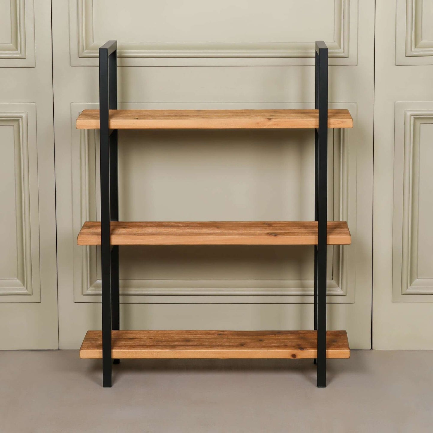 Rustic Wooden Industrial 3 Tier Bookcase Shelving