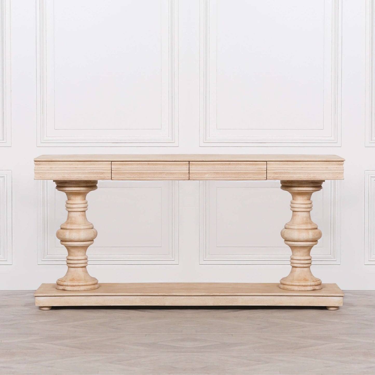 Wooden Mango Console Table with Drawers 180cm