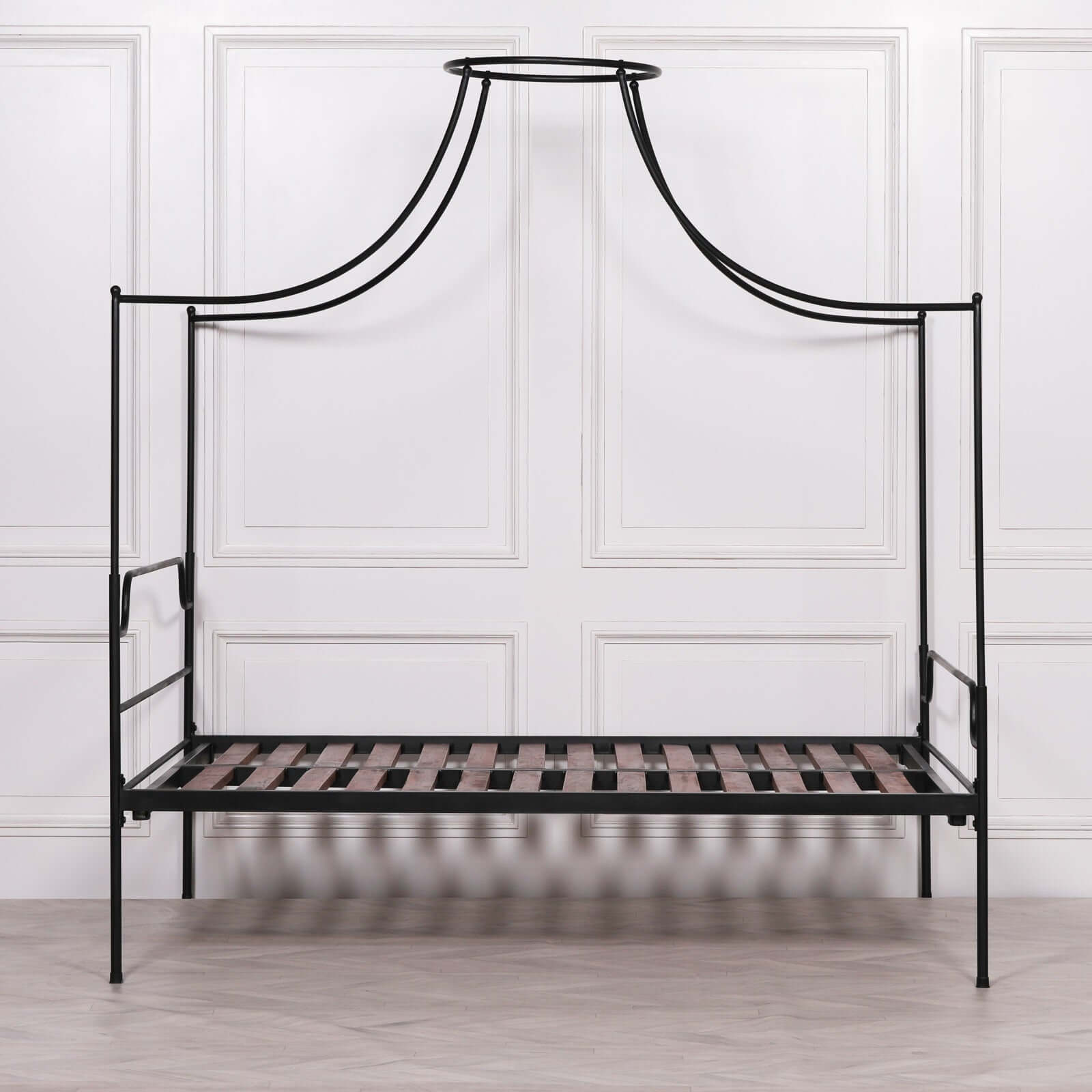 Black Iron 5ft King Size Poster Bed