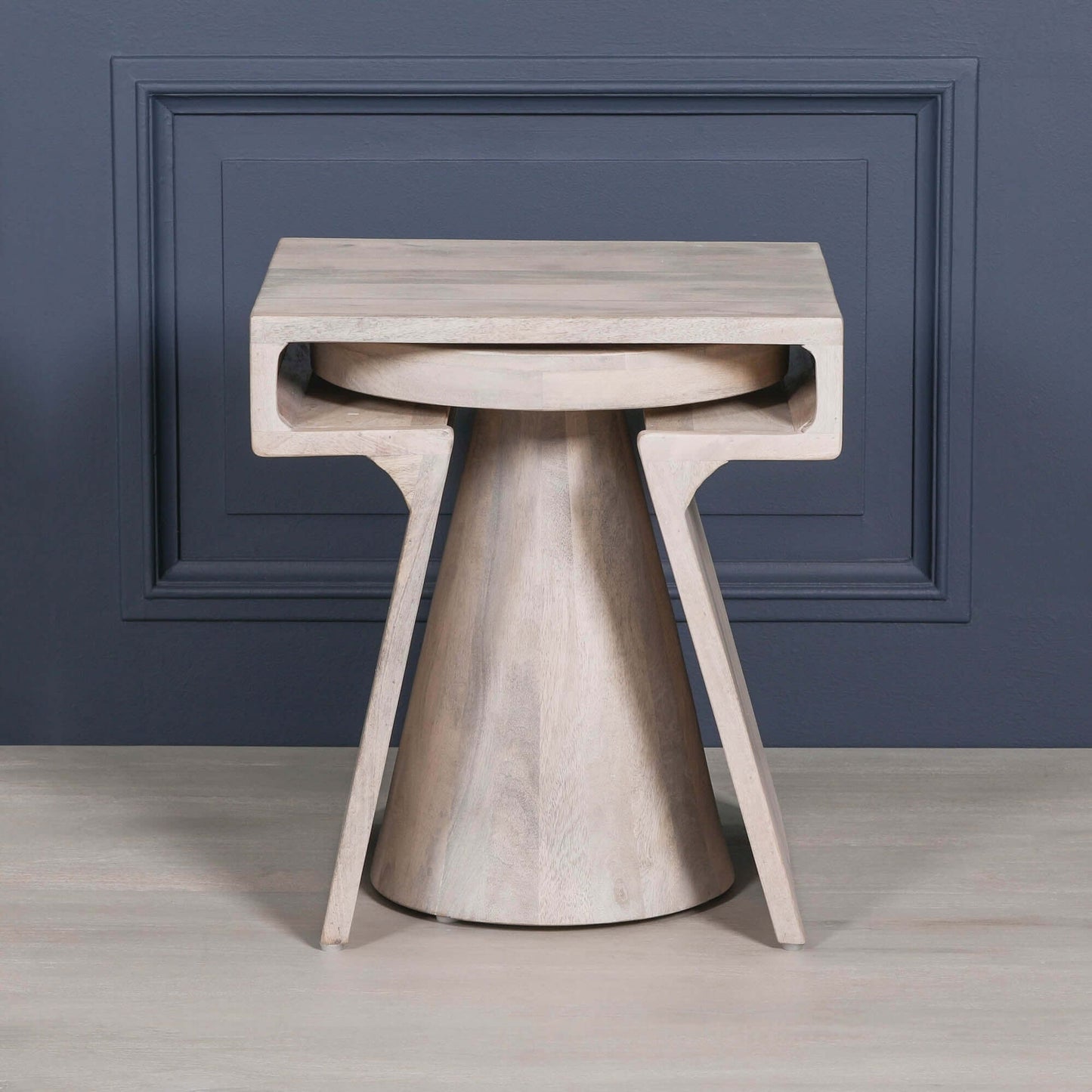 Blanchie Wooden Nesting Side Occasional Table