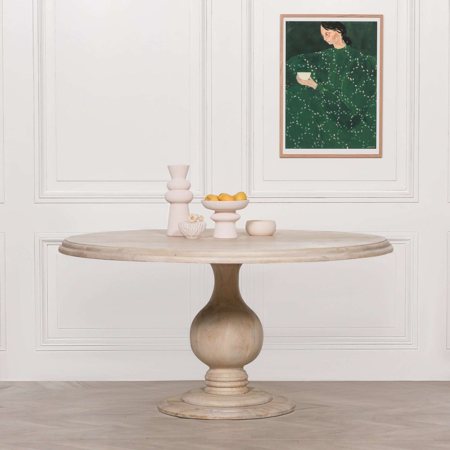 Mango Wood Round Dining Table 152cm
