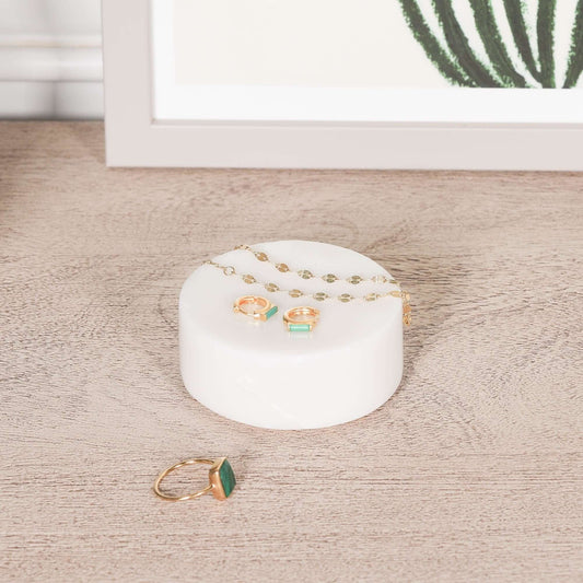 Natural White Marble Jewellery Holder