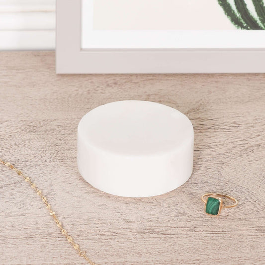 Natural White Marble Jewellery Holder