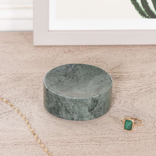 Natural Green Marble Jewellery Holder