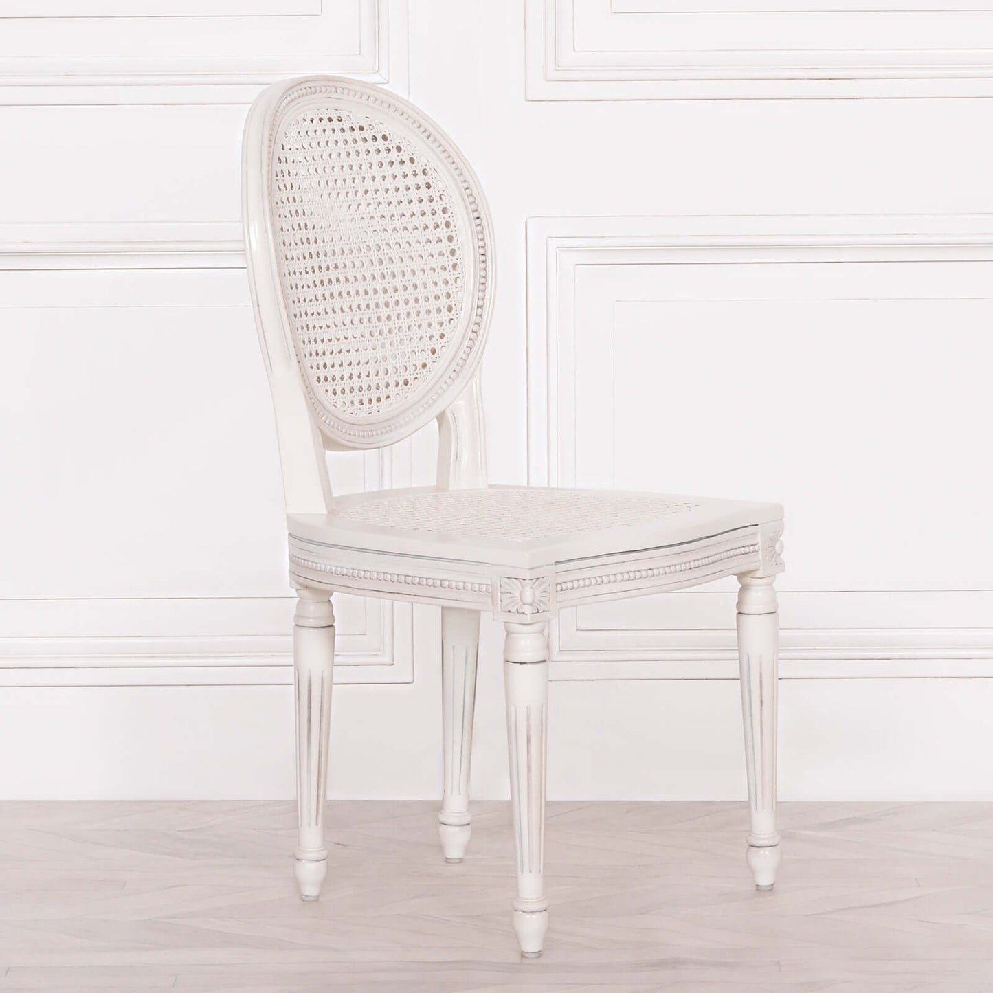 Off White Rattan Dining/Bedroom Chair French Chateau