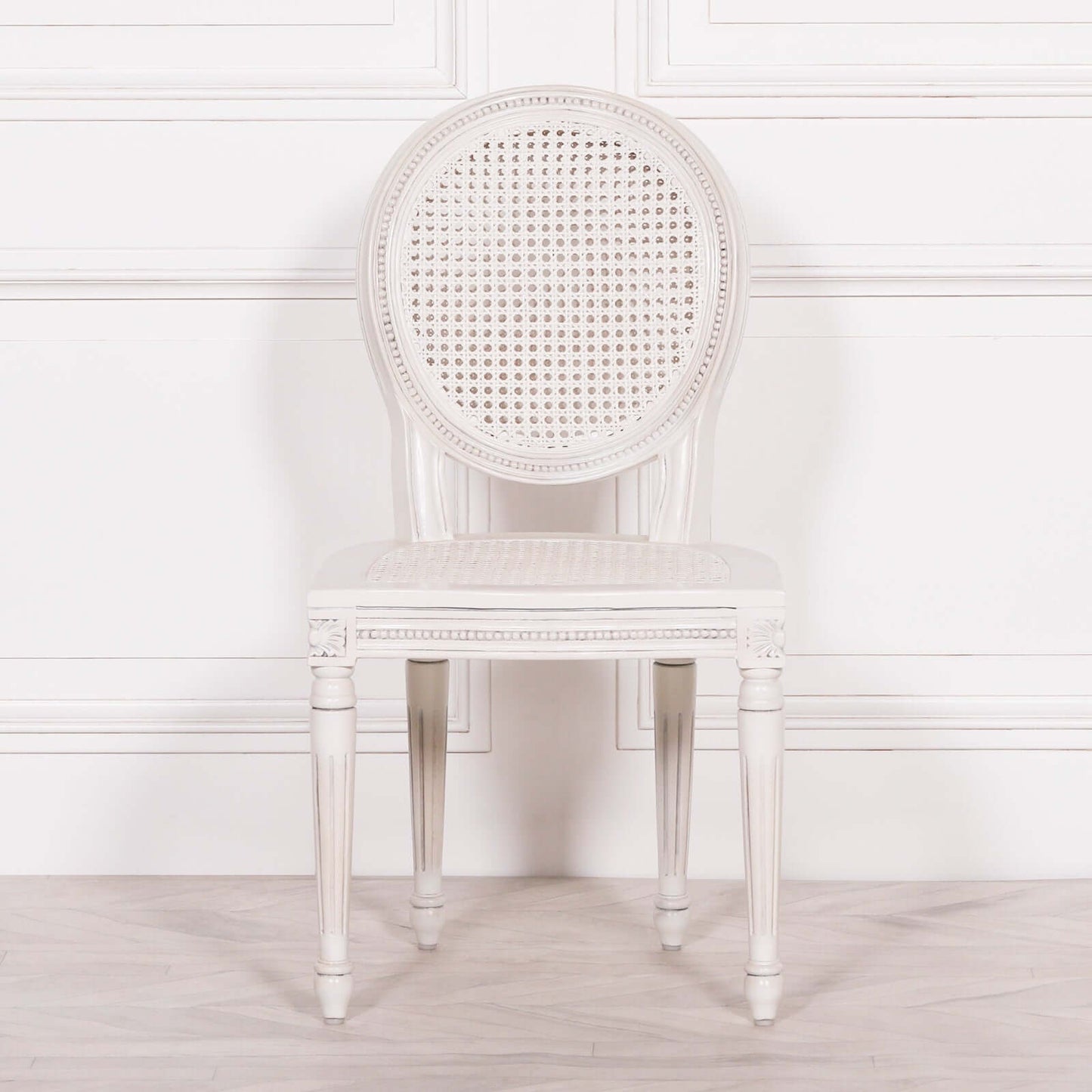 Off White Rattan Dining/Bedroom Chair French Chateau