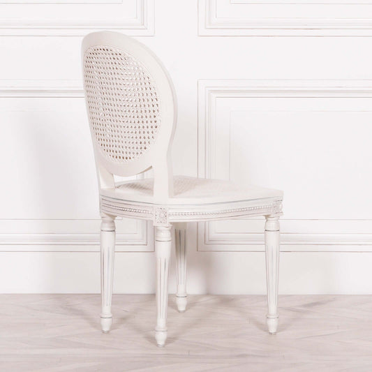 Off White Rattan Dining/Bedroom Chair French Chateau