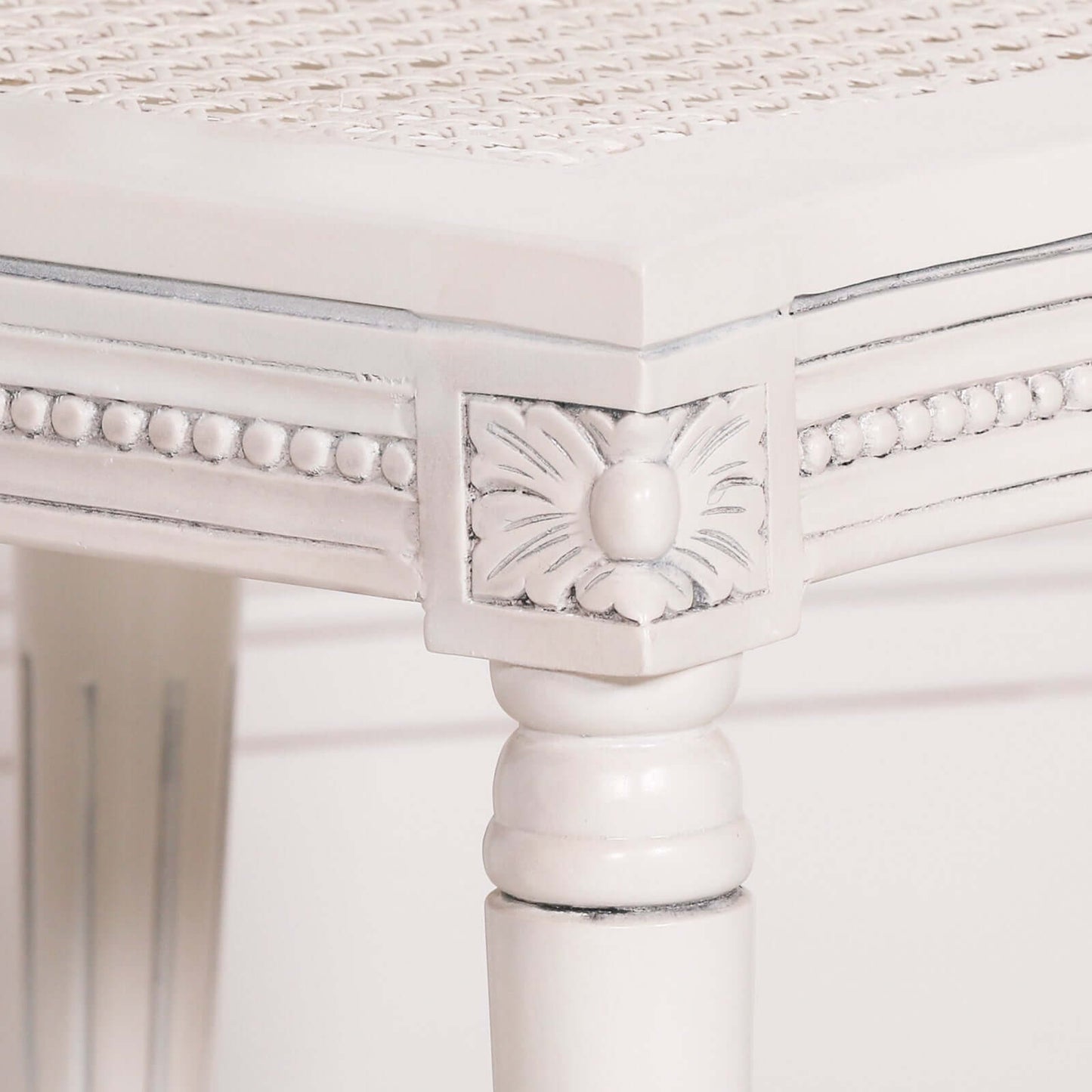 Off White Rattan Dining/Bedroom Chair French Chateau