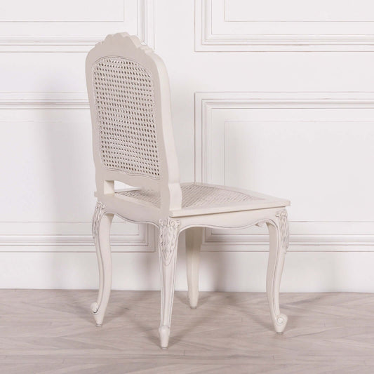 Off White Rattan Dining / Bedroom Chair