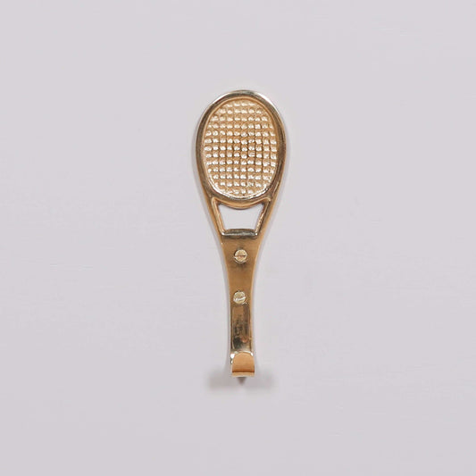 Polished Brass Tennis Racket Wall Hook