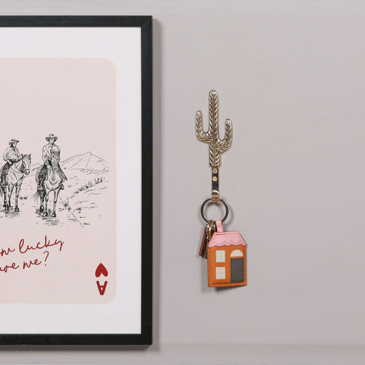 Polished Brass Cactus Wall Hook