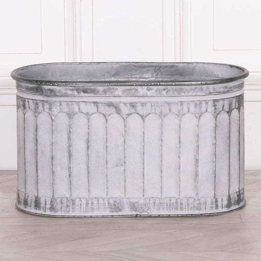 Arched Pattern Metal Planter - Small