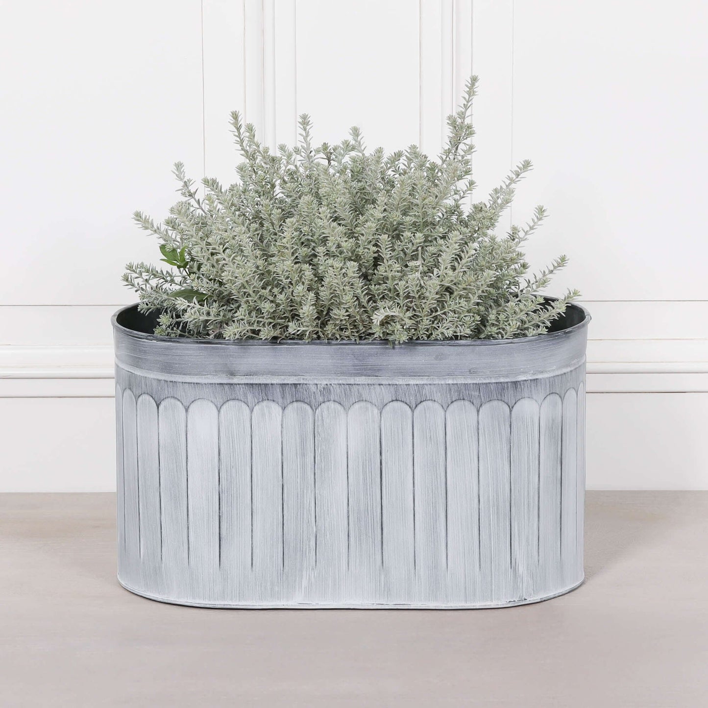Arched Pattern Metal Planter - Medium