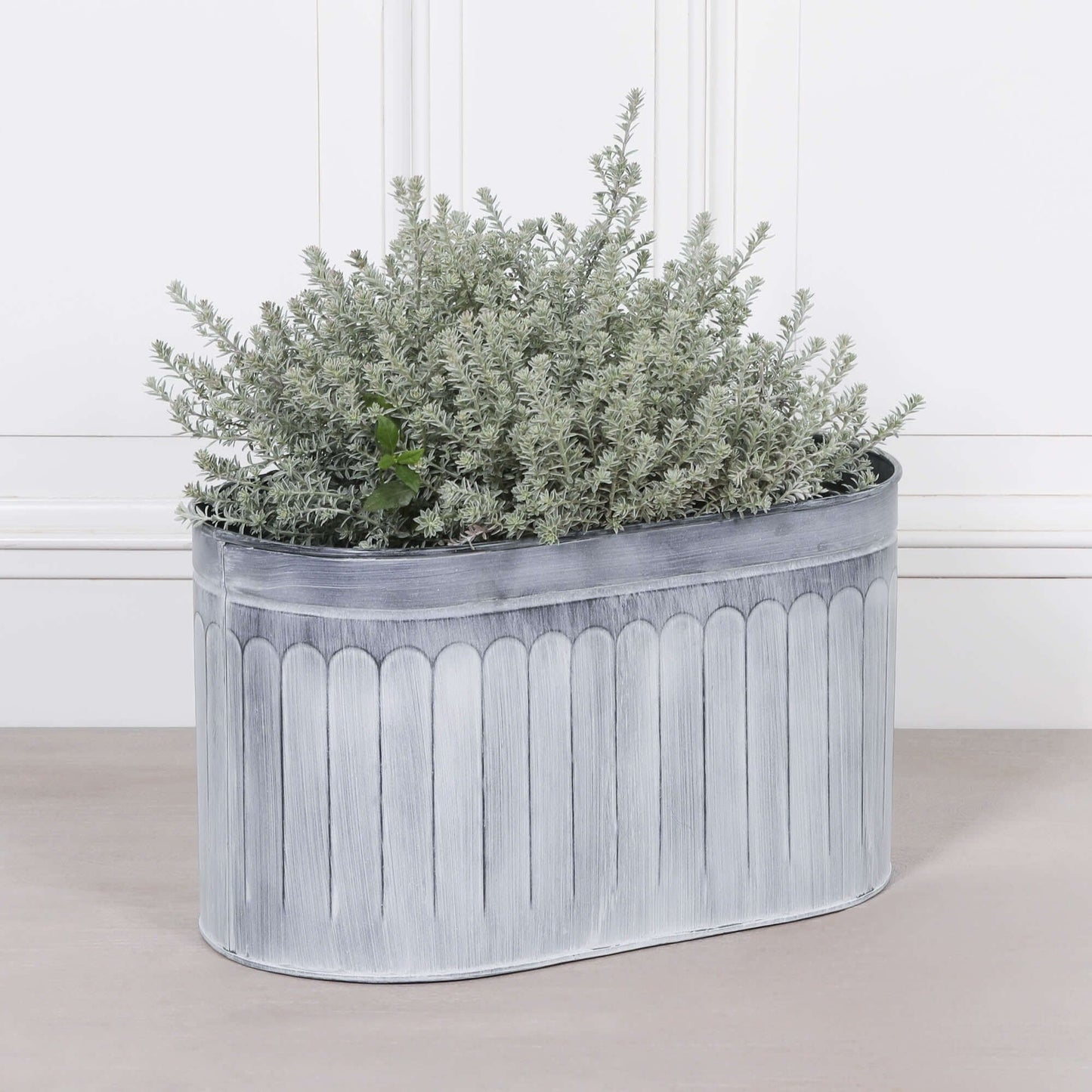Arched Pattern Metal Planter - Medium