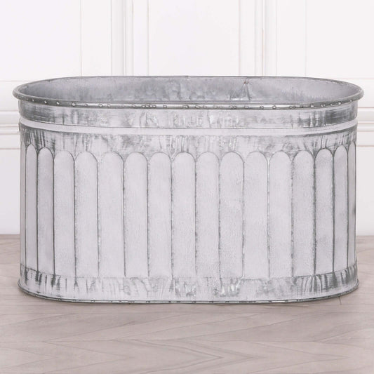 Arched Pattern Metal Planter - Medium
