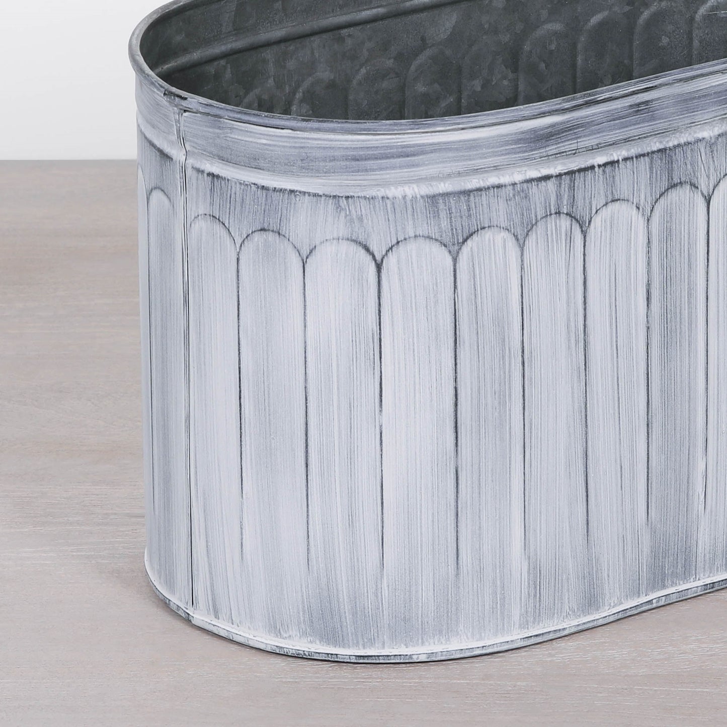Arched Pattern Metal Planter - Large