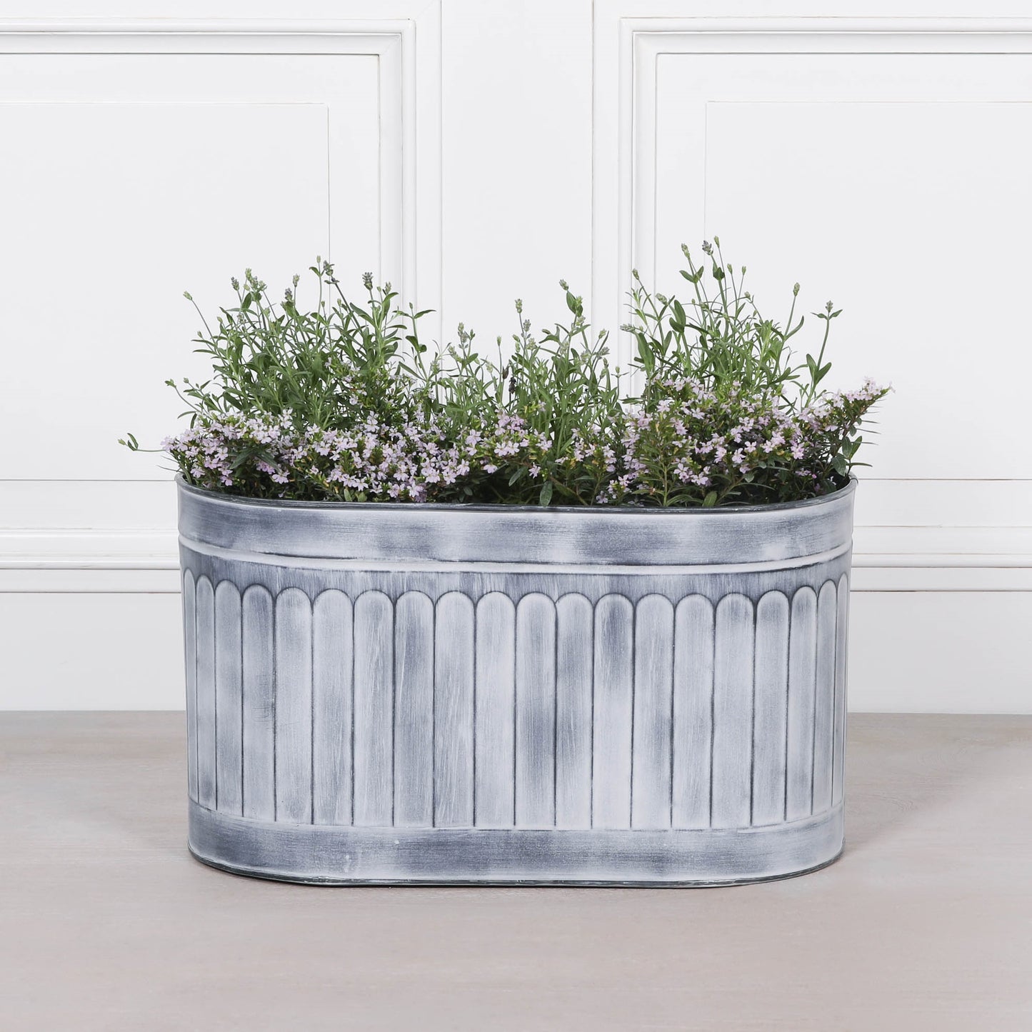 Arched Pattern Metal Planter - Large