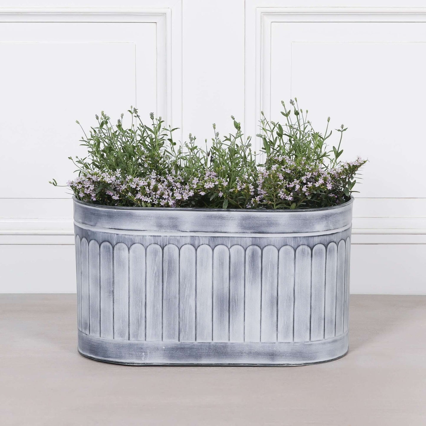 Arched Pattern Metal Planter - Large
