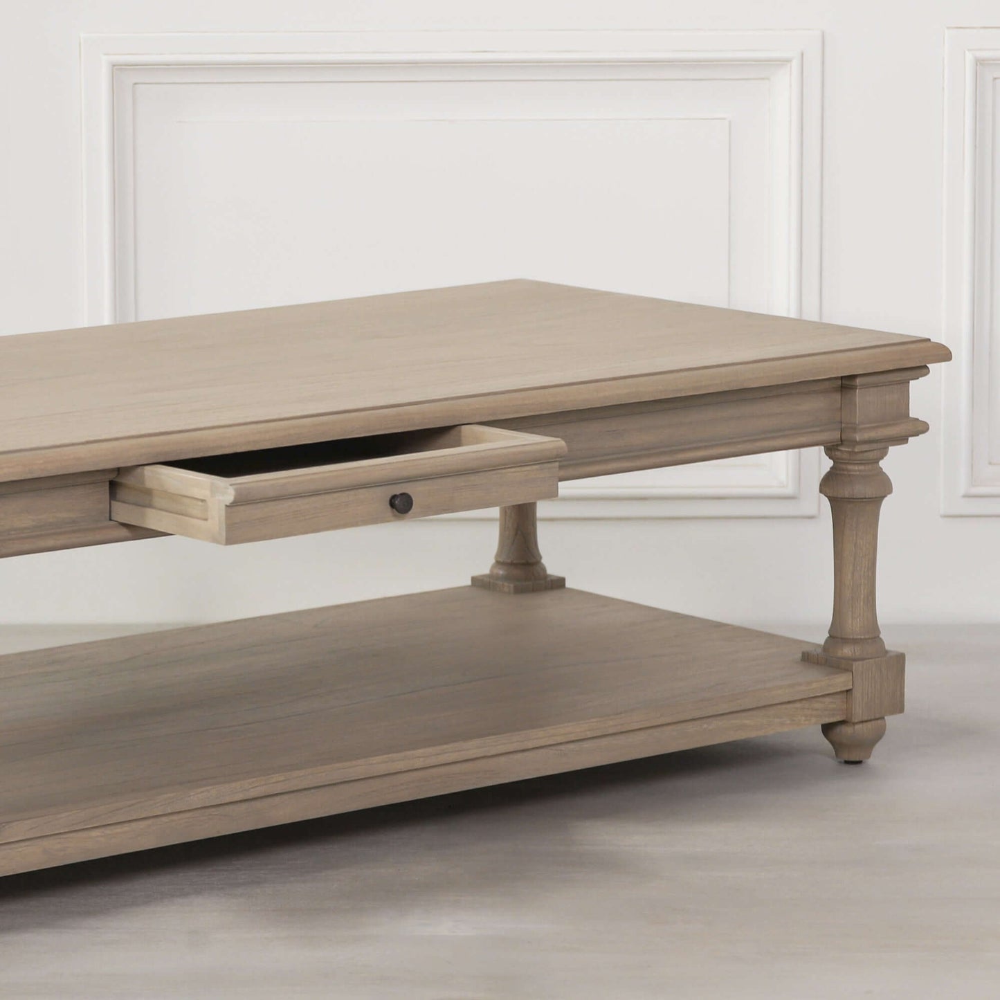 Rustic Wooden 170cm Coffee Table with Drawer