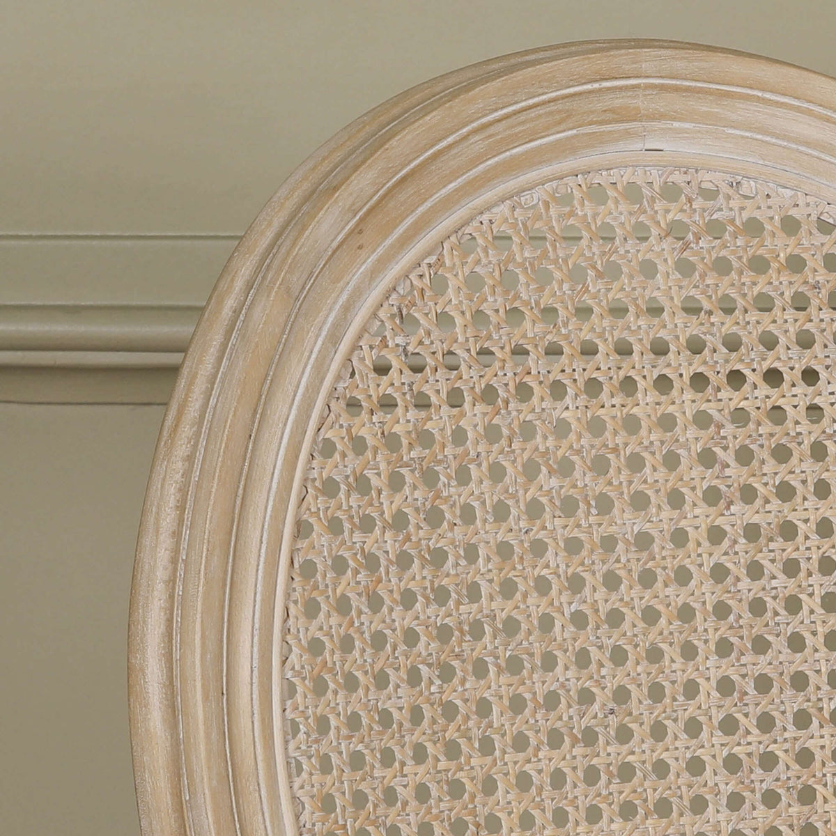 Light Wooden Louis Upholstered Dining Chair