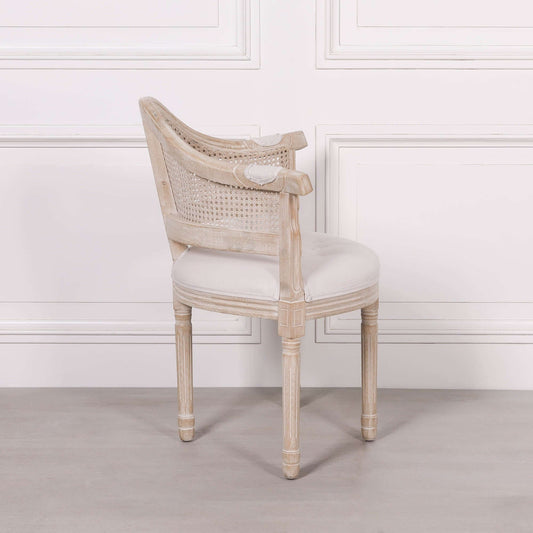 Wooden Louis Upholstered Corner Chair