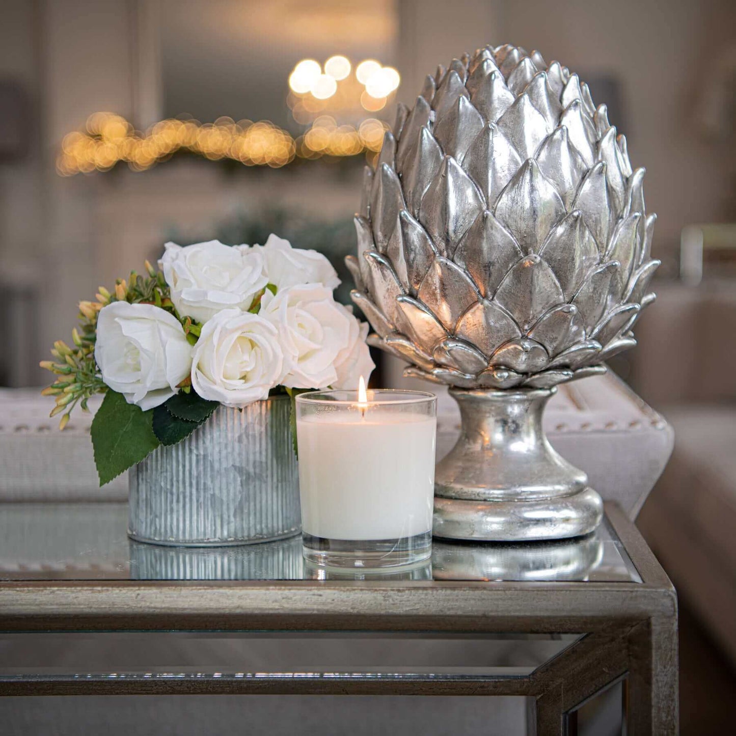 Silver Pinecone Finial