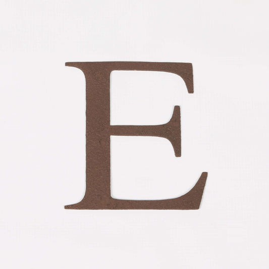 6" Rustic Iron Letter - E