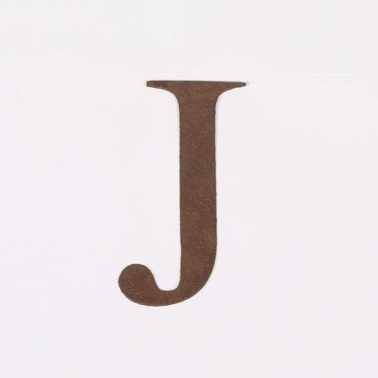 6" Rustic Iron Letter - J