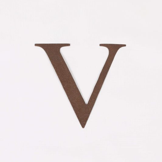 6" Rustic Iron Letter - V