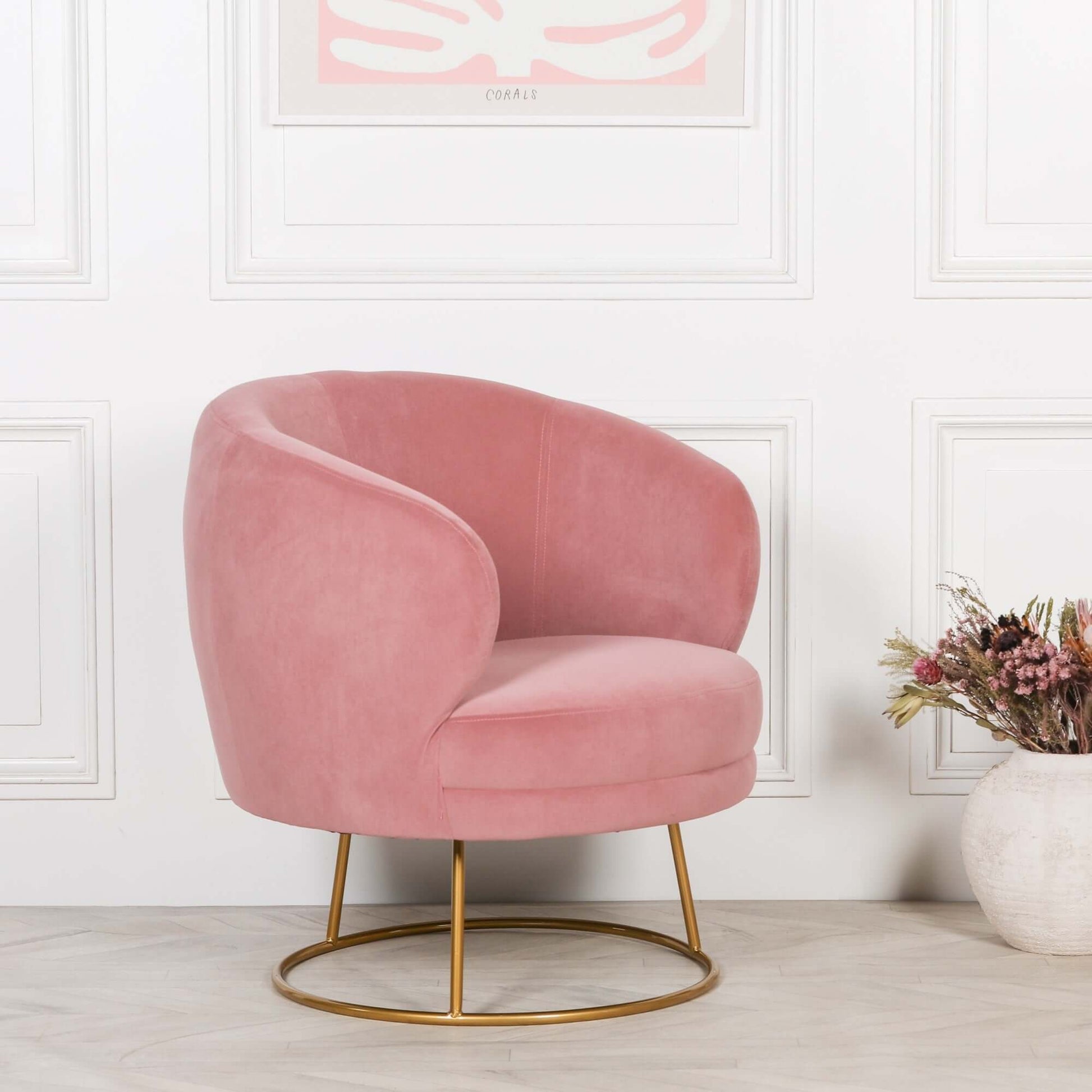 Velvet Armchair Pink Statement Chair Pink Velvet Accent Chair With