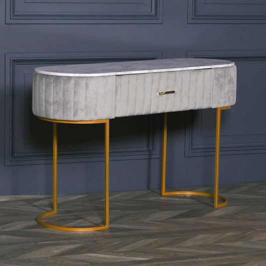 Grey Upholstered Dressing Table