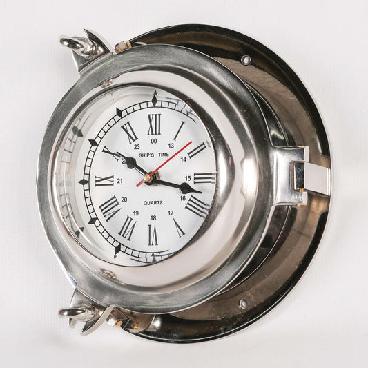 Polished Nautical Cabin Ships Wall Clock