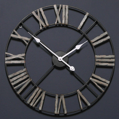 Medium 60cm Vintage Metal Wall Clock