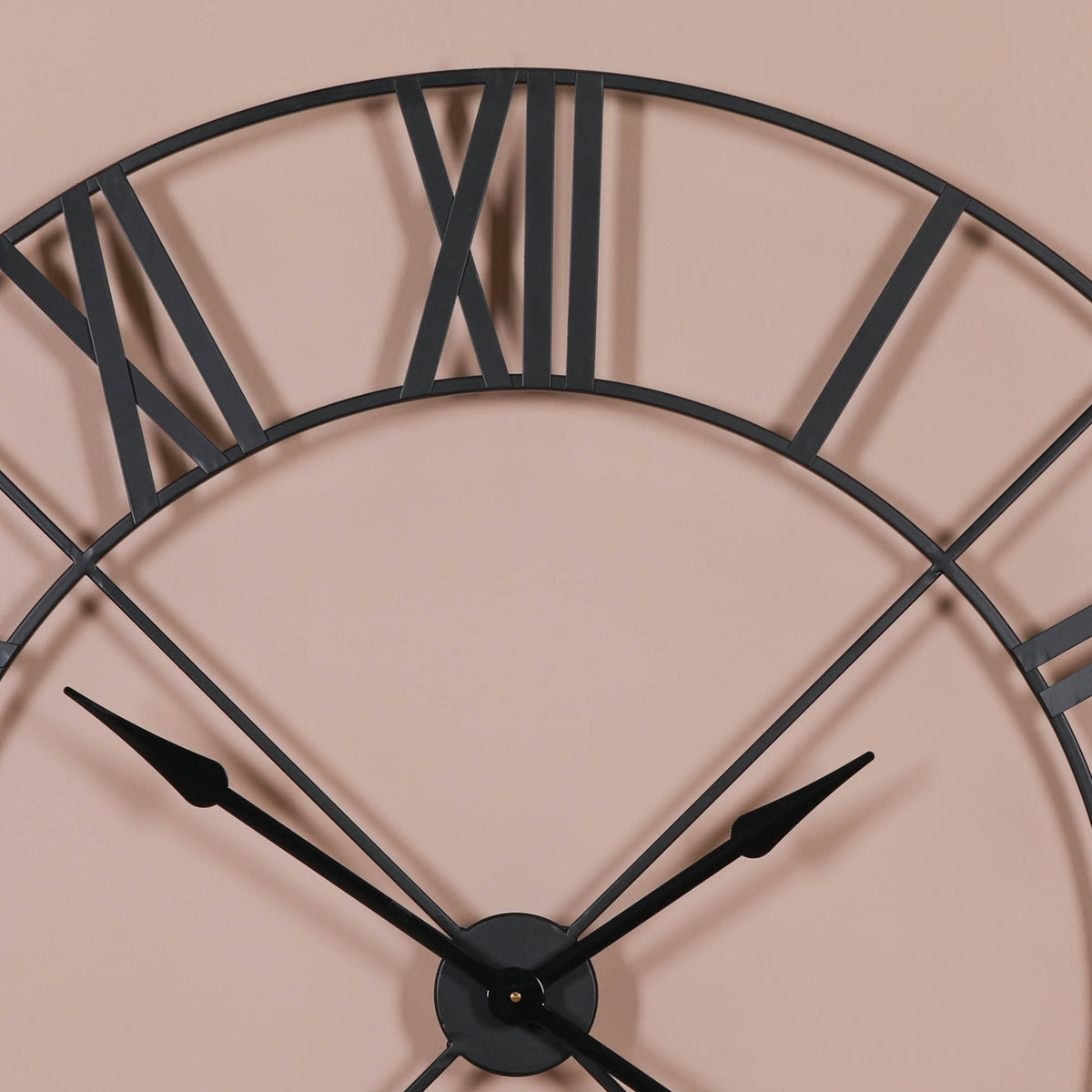 Extra Large 110cm Black Metal Wall Clock