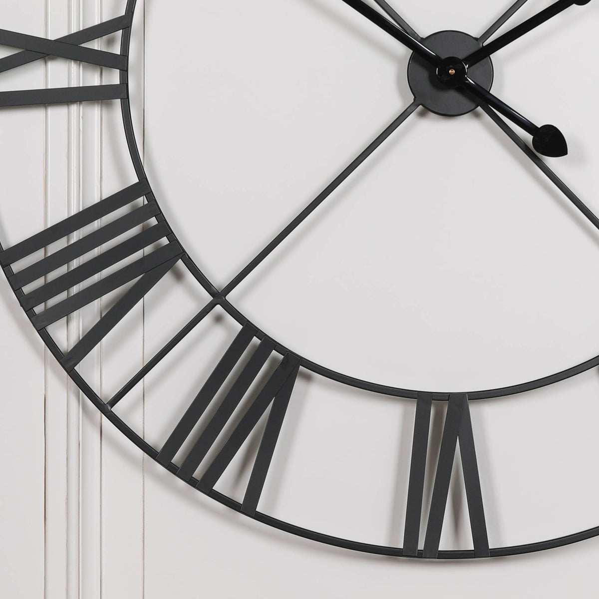 Extra Large 110cm Black Metal Wall Clock