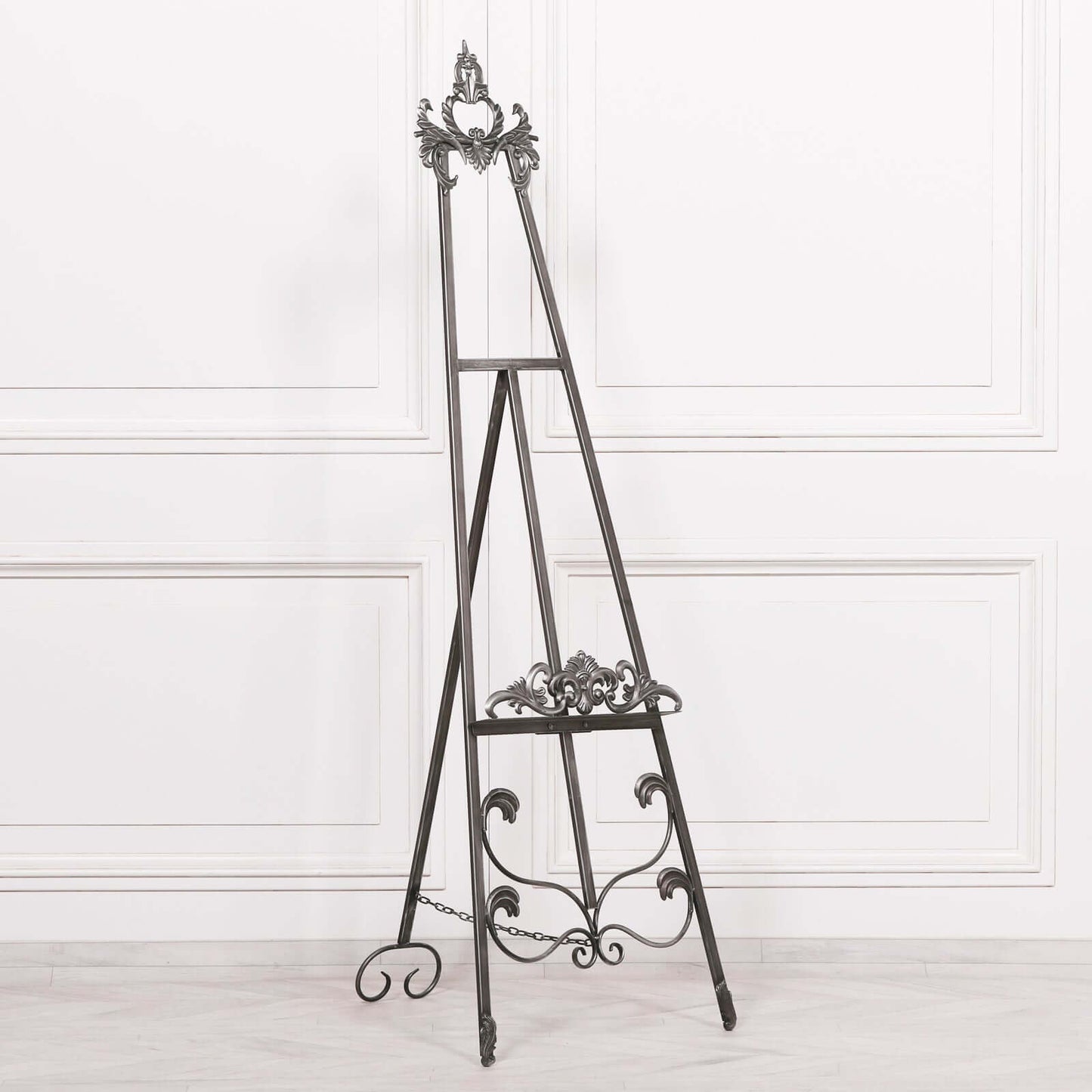 Antiqued Silver Metal Easel 165cm